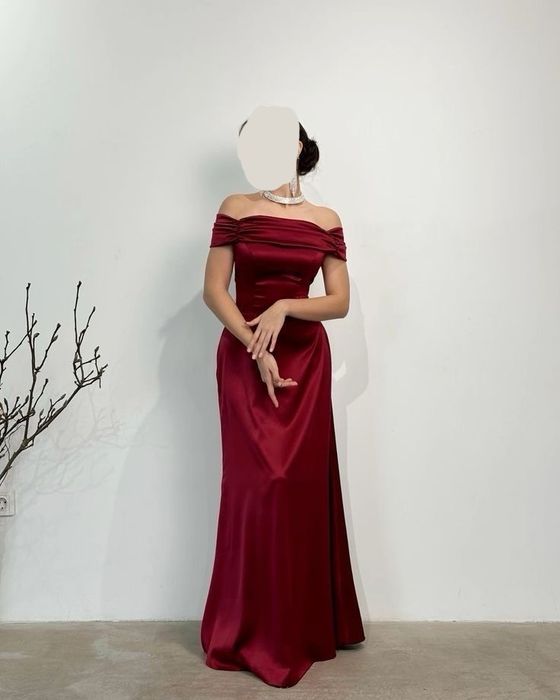 Бордовый платье S,M