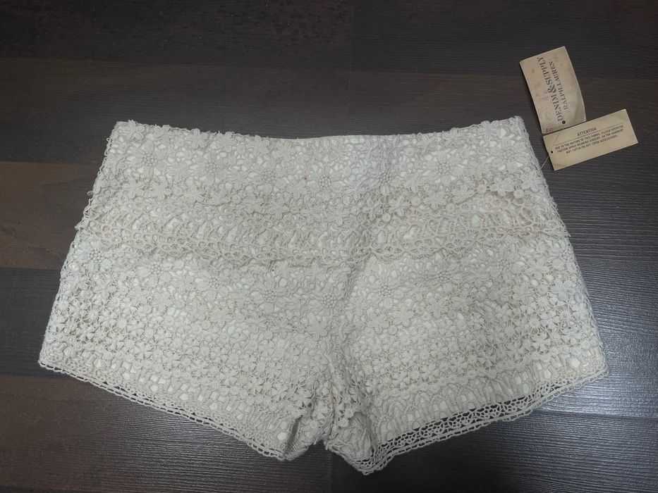 Ralph Lauren pantaloni ocazie  dantelă bumbac scurți 34-36