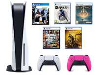 PlayStation 5 (с дисководом) + 2 джойстика + игры