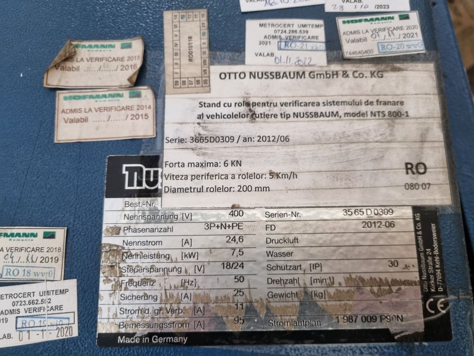 Stand frână Nussbaum