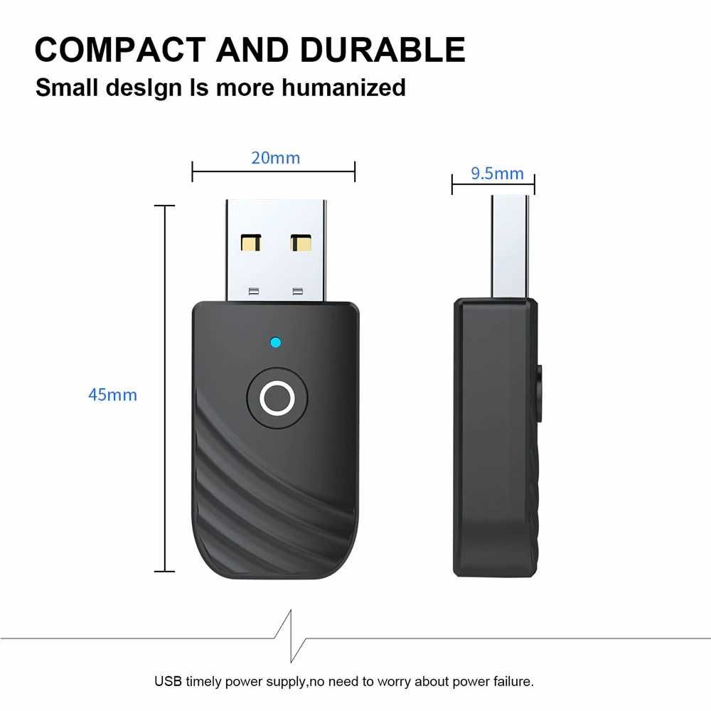 3в1 USB Bluetoooth 5.0 аудио предавател/приемник