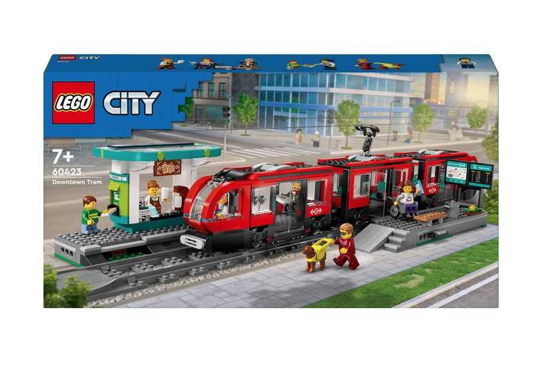 LEGO City 60423 Statie si tramvai in centrul orasului, 811 piese