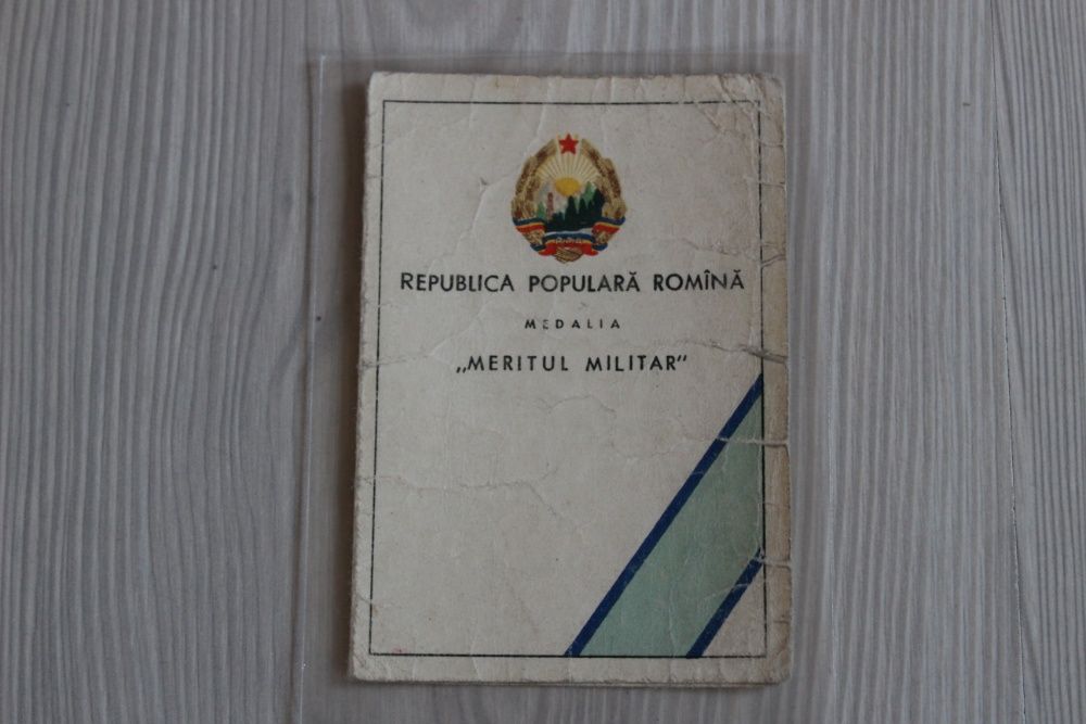 Brevet Ordinul “Meritul Militar” - 1959 - Republica Populara Romania