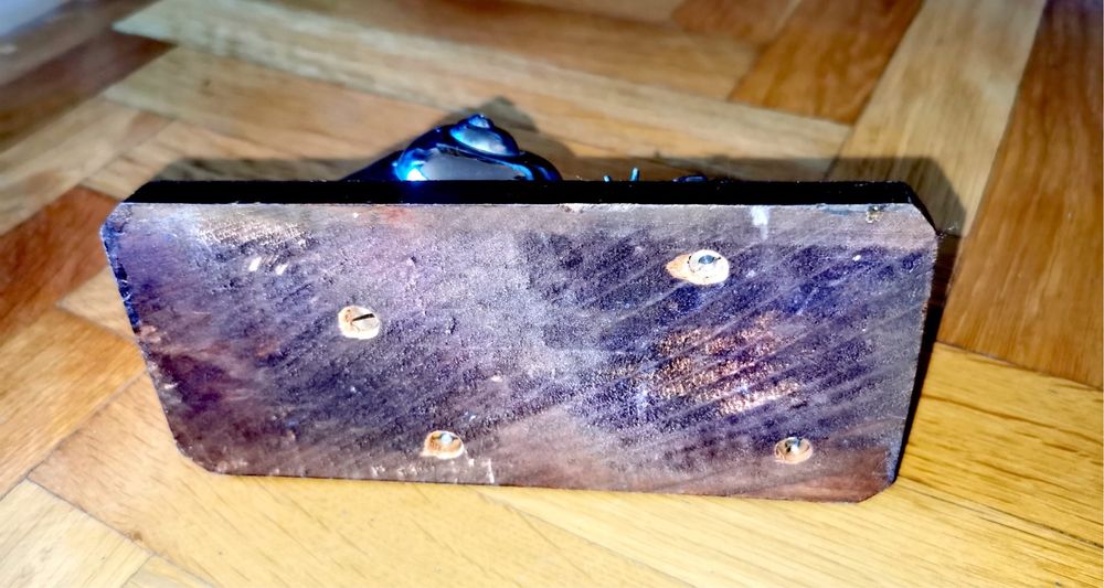 Антикварен арт деко хромиран метален държач поставка прибори за охлюви