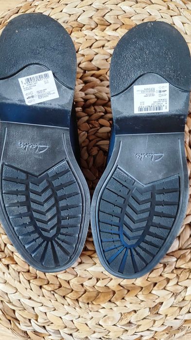 Официални мъжки кожени обувки НОВИ Clarks Pitney Limit 41 Blue