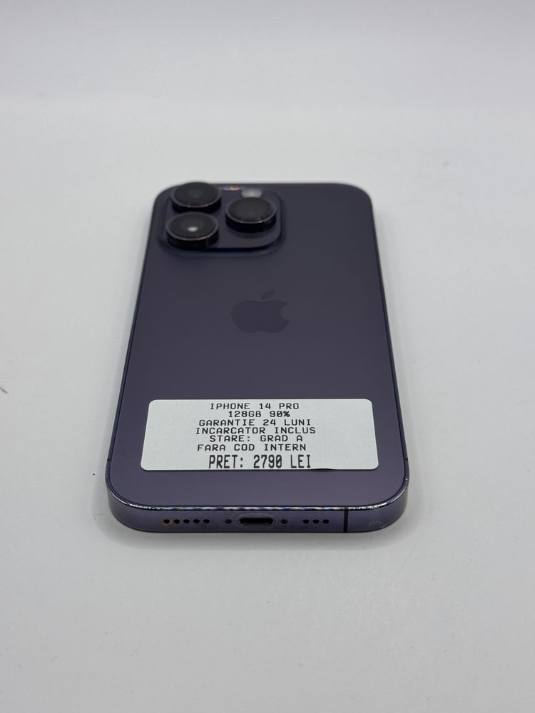Magazin vinde iphone 14 pro 128gb 89% Grad A Garantie 24 luni