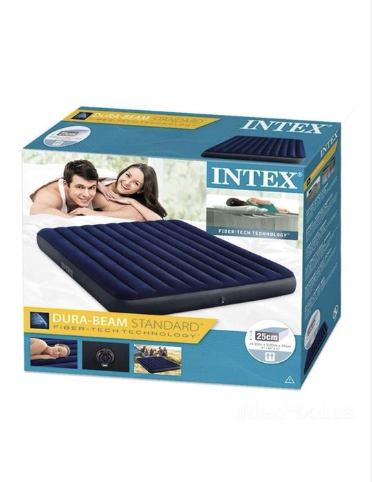 Матрас Intex 64755, 203x183x25 см, насос отсутствует