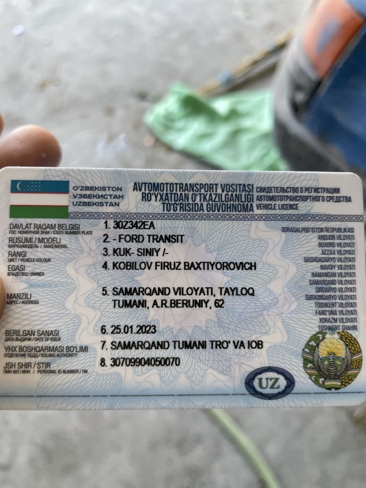 Ford transiz gazi bor sotiladi