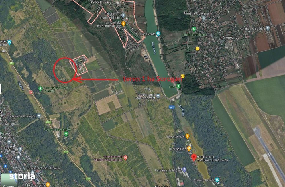 Teren 1 ha Sorogari-Aroneanu aproape de viitorul spital