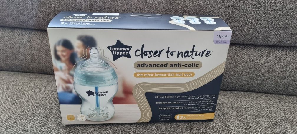 Set 3 biberoane Tommee Tippee close to nature advanced anti-colic