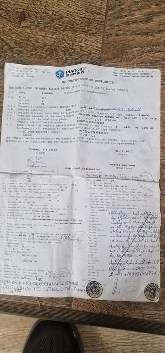 Vand Piaggio typhoon 50