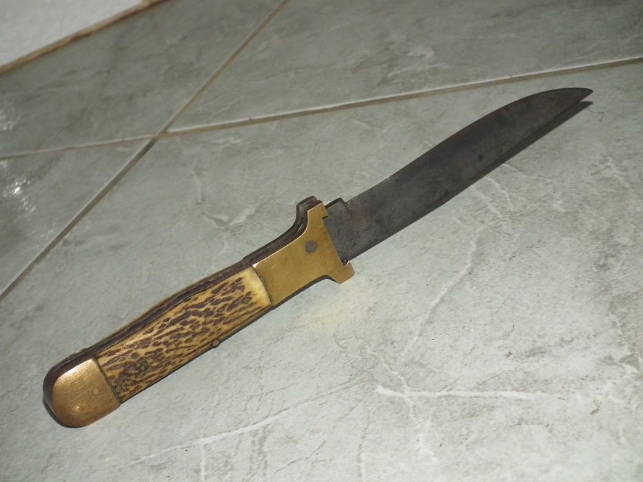 WW II Cutit vechi plásele din corn cu lame interschimbabile nr.6