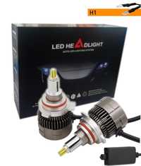 Комплект 3d csp led лед диодни крушки h1 х1 12v 100w 20000lm за фарове