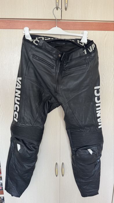 Pantaloni moto vanucci piele naturala touring motocicleta cu protectii