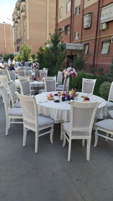 Arzon narxlarda prokat stol stul; chinni idishlar; samavor