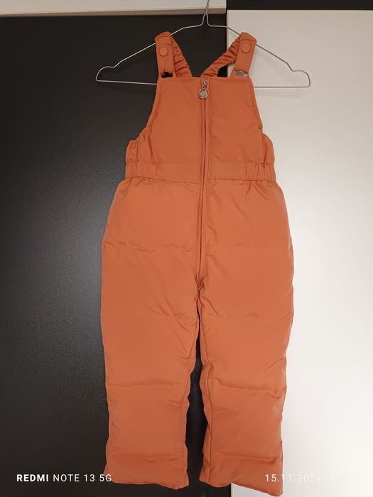 Combinezon cu umplutura din puf de gâscă+blana naturala