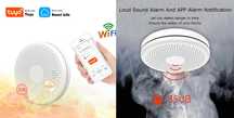 Detector Smart CO + fum tigara + alarma wifi pe telefon. Nou!