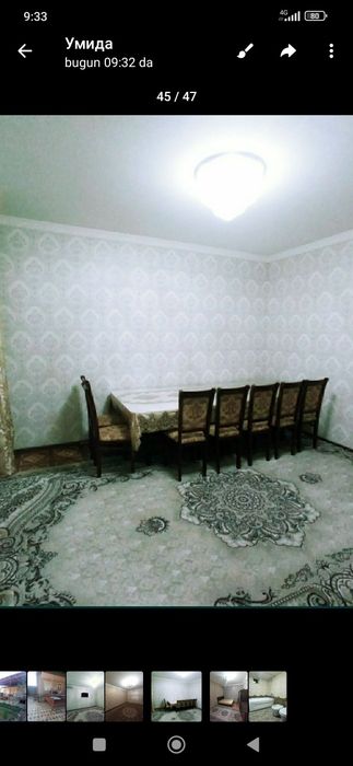 Ховли сотилади уч кахромон постидан 7 км кирганда 6 сотих 4 хона