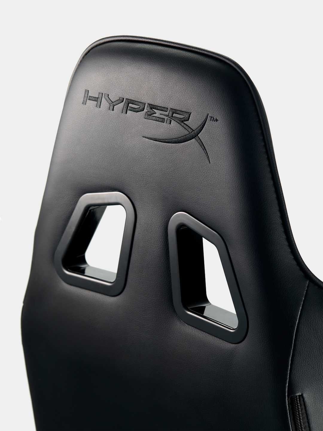 Игровое кресло HyperX JET Black (эко-кожа, 3D подлокотники)