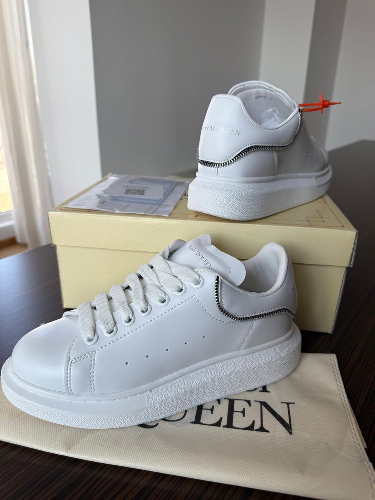 Adidasi Alexander M C Q U E E N full white Zipper