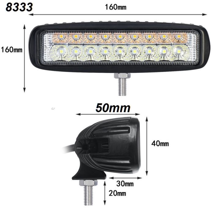 ХАЛОГЕН LED-с функция мигач 54W (1бр.) 15.5 см.