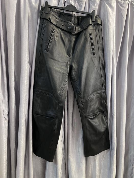 Pantaloni moto piele talie 47