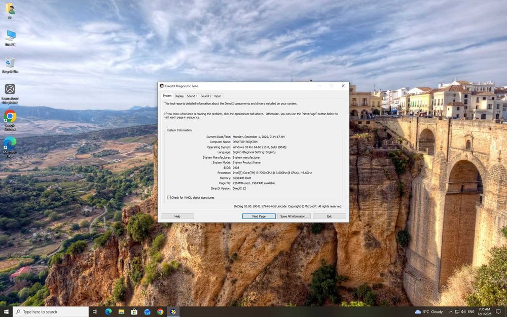 PC Gaming Intel Core i7 7700 Asus Memory PC 16GB Ram DDR4  SSD 378 GB