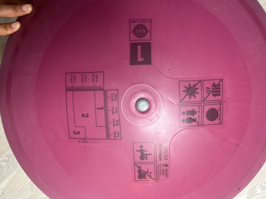 DOMYOS фитнес топка, размер 1, 55 см, розова