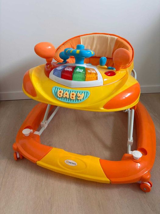 Premergator 2 in 1 Bertoni cu lumini si jucarii muzicale, Portocaliu