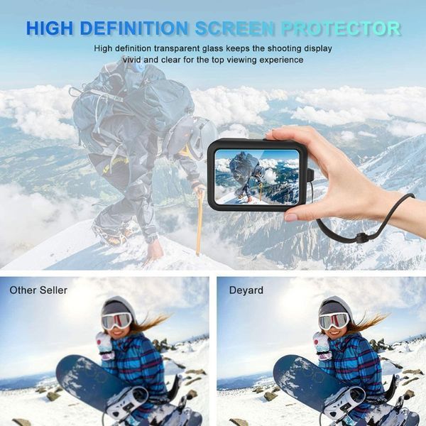 Комплект калъф и стъклен протектор GARV за GoPro Hero 9/10/11/12 Black