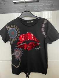 Desigual - Tricou negru fete