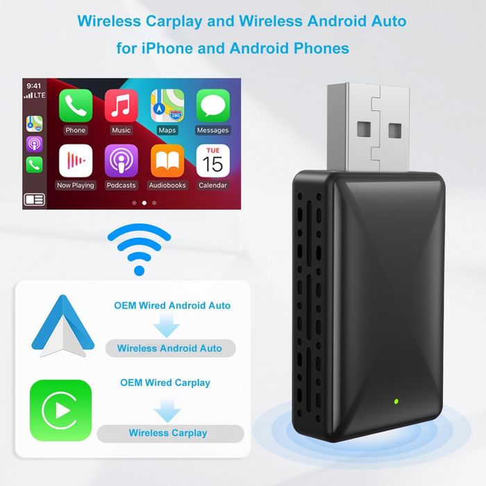 CarPlay AndroidAuto адаптер за безжична връзка