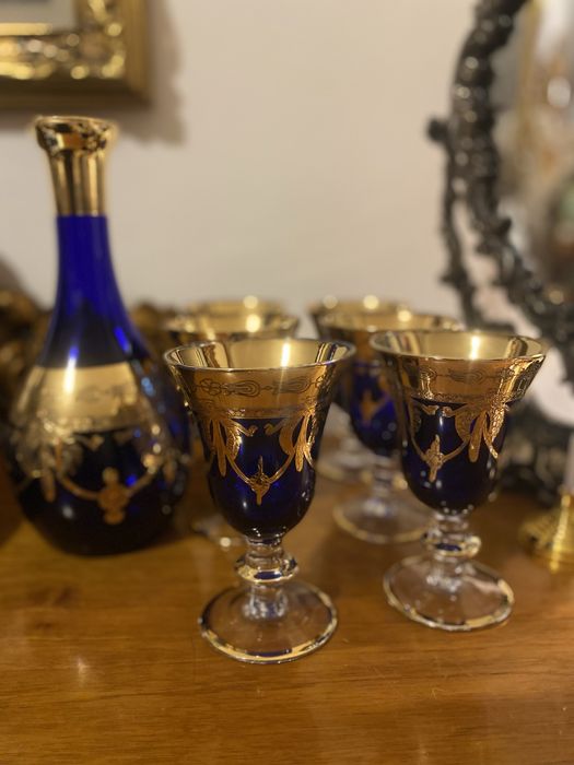 Set pahare in murano +sticla