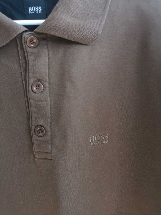 sweatshirt bluza tricou polo casual Hugo Boss guler maro