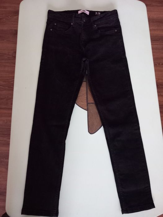 Blugi negri elastici "FSBN" pentru băiat