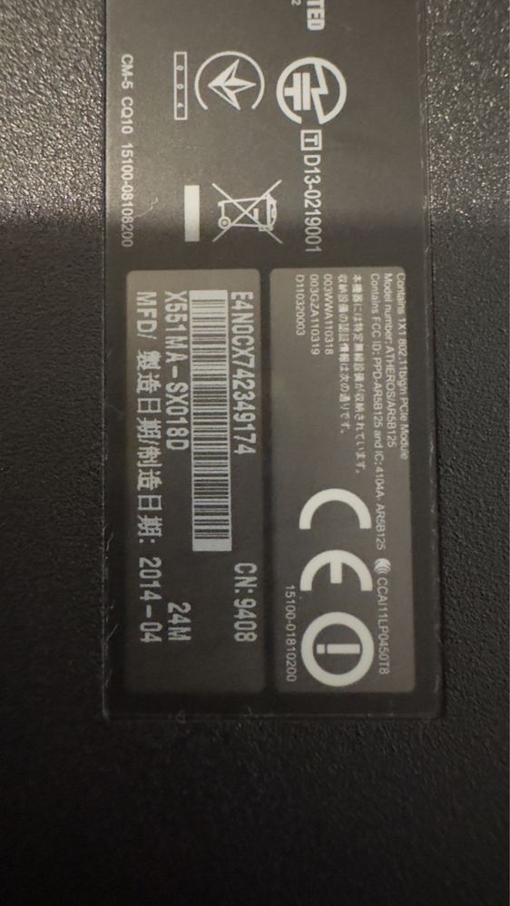 Asus  X551MA Озу 4Gb SSD 222Gb