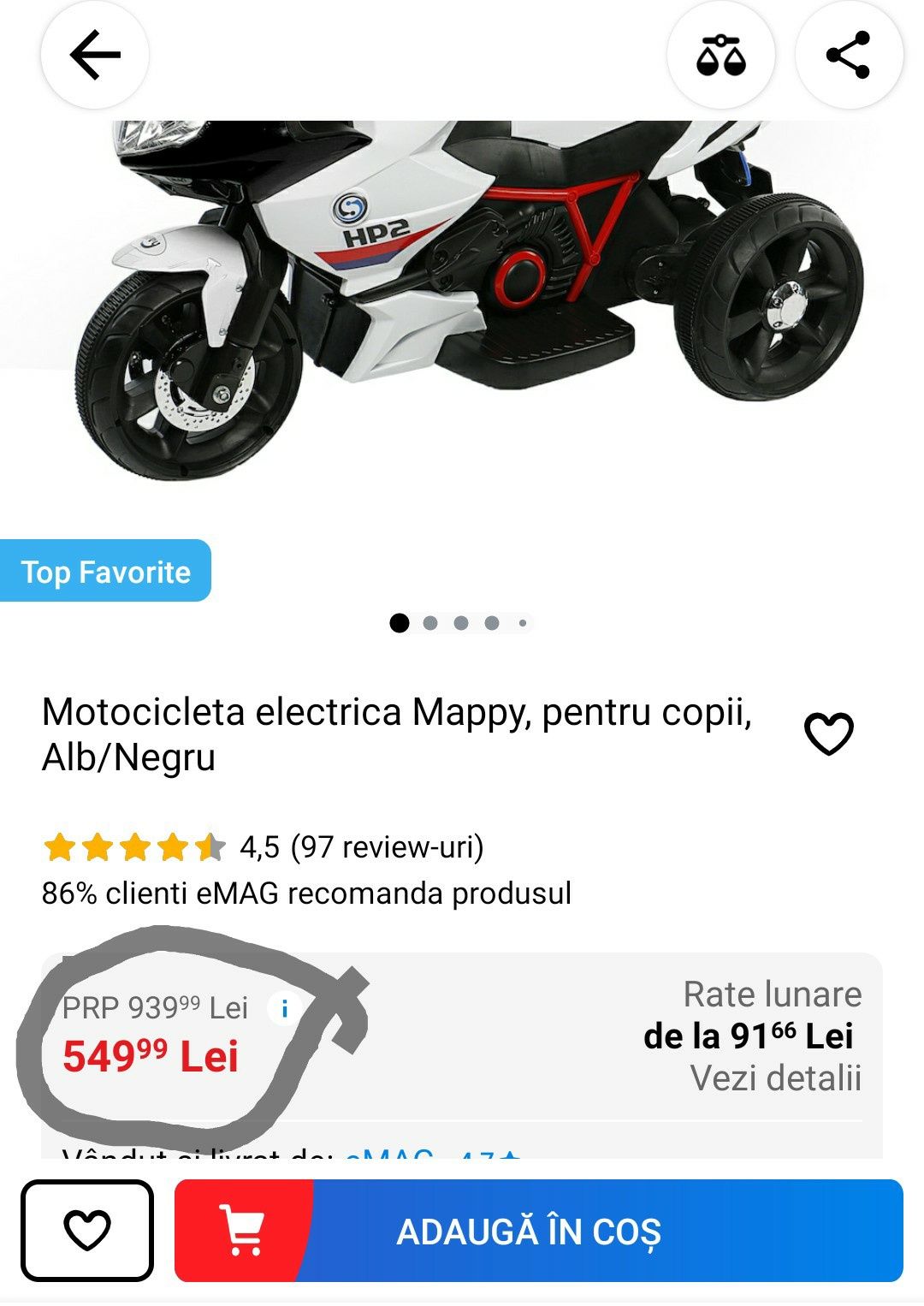 Motocicletă electrică Mappy-baterie SUPER!!