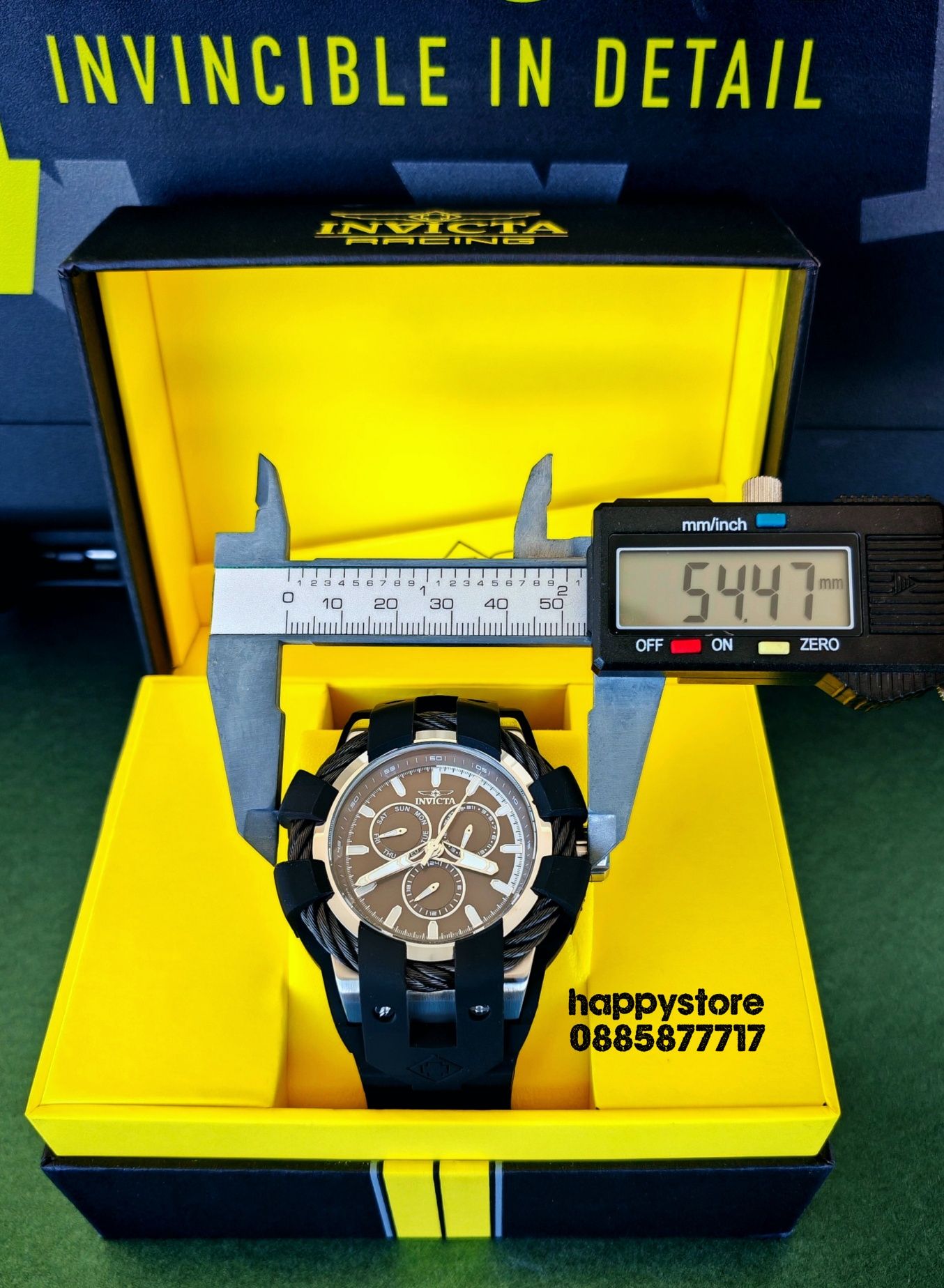 INVICTA Bolt Shock Black 54 mm, Инвикта нов ръчен часовник
