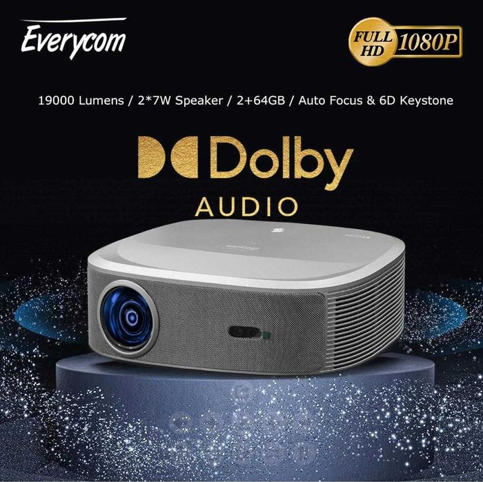 Everycom — Яркий и Мощный Проектор Full HD 19К Lumens. Есть доставка