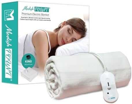 Ново King електрическо одеяло с еластични ленти и 3 топлинни нива