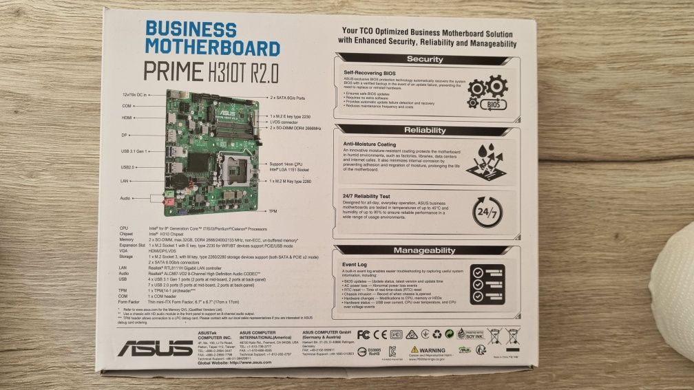 Placa de baza ASUS H81T H110 H310 Thin mini-ITX Dual GB LAN USB 3.0