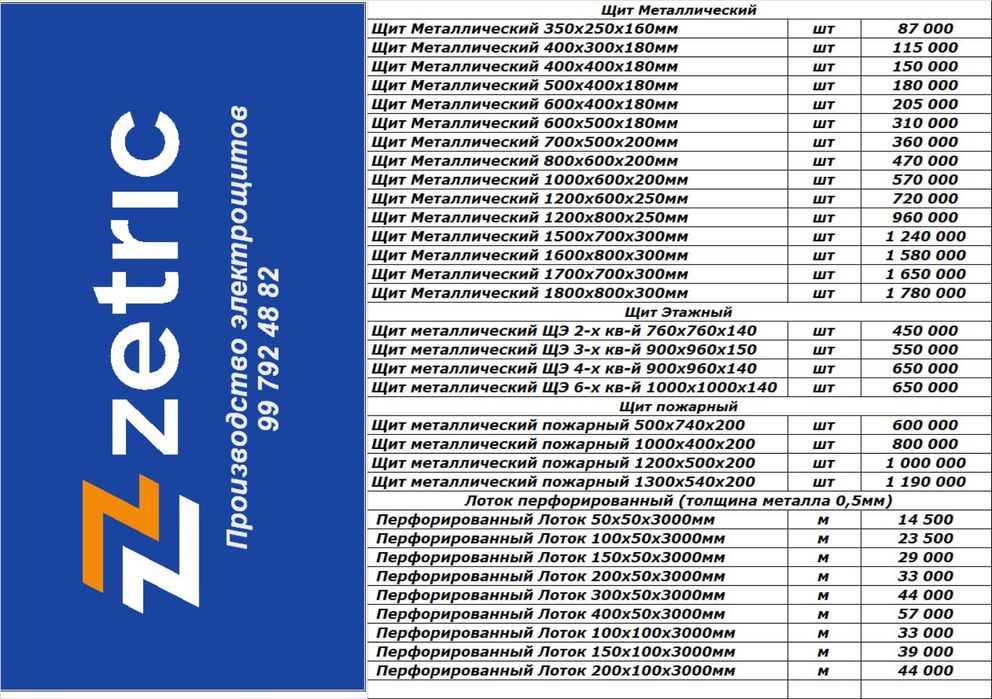 Щит металлический, щит этажный, щит пожарный, лоток перворированный.