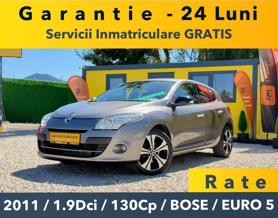 Renault Megane 12.2011 -1.9Dci -130Cp -EURO 5 -BOSE -Km Reali-Parc Auto-Rate-GARANTIE