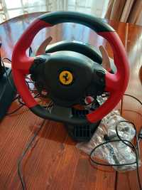 Волан с педали Thrustmaster - Ferrari 458 Spider, черен/червен