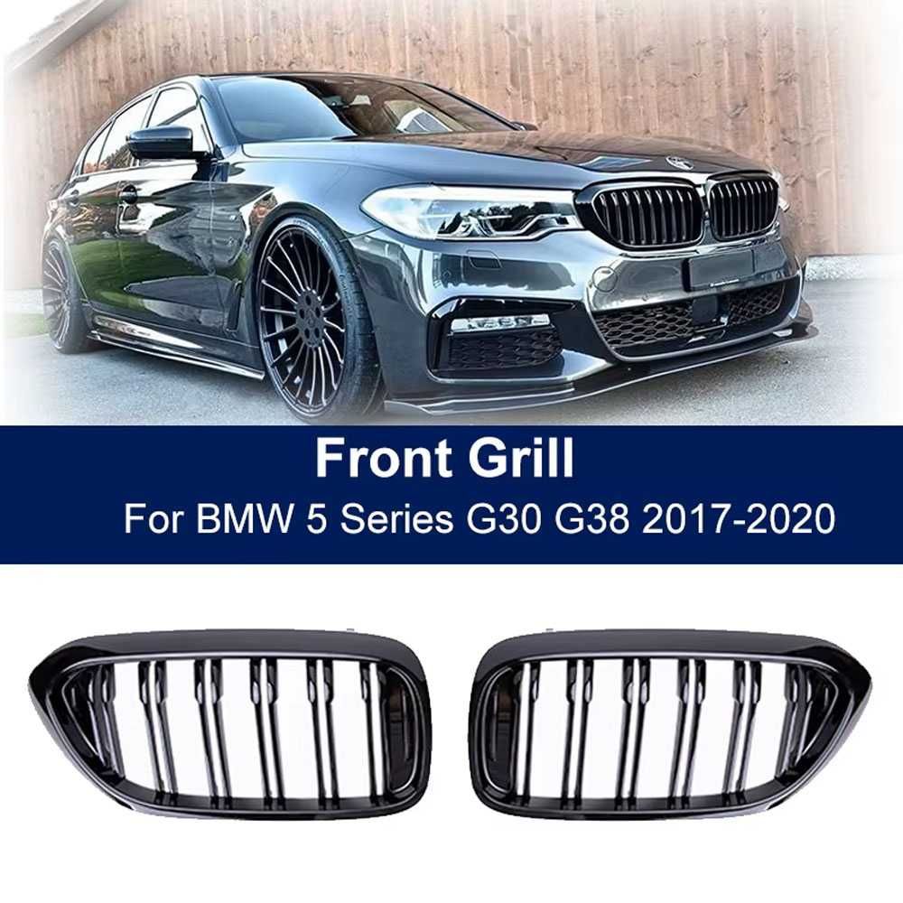 Бъбреци с двойни ребра черен лак за BMW серия 5 G30 G38 2017 до 2020