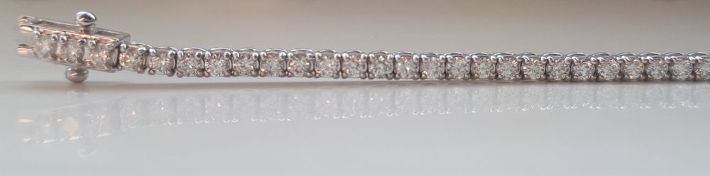 BRATARA TENIS DIAMANTE 2 Ct AUR ALB 14K Claritate SI1 culoare G Cert