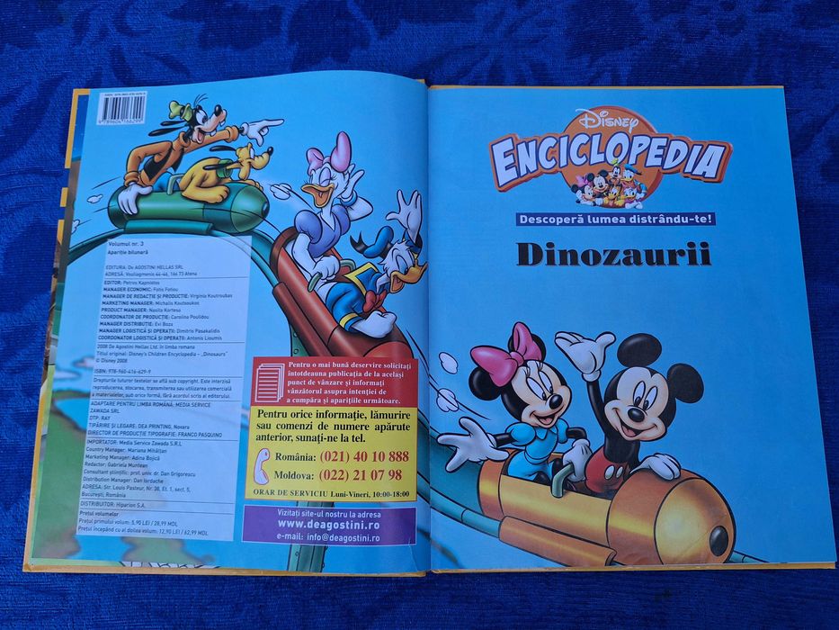DeAgostini Enciclopedia | Disney Mickey Mouse carte copii | Dinozaurii