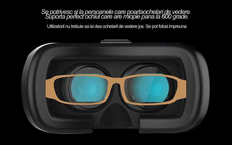 Ochelari VR BOX 2.0 Originali, lentile asferice, iOS/Android