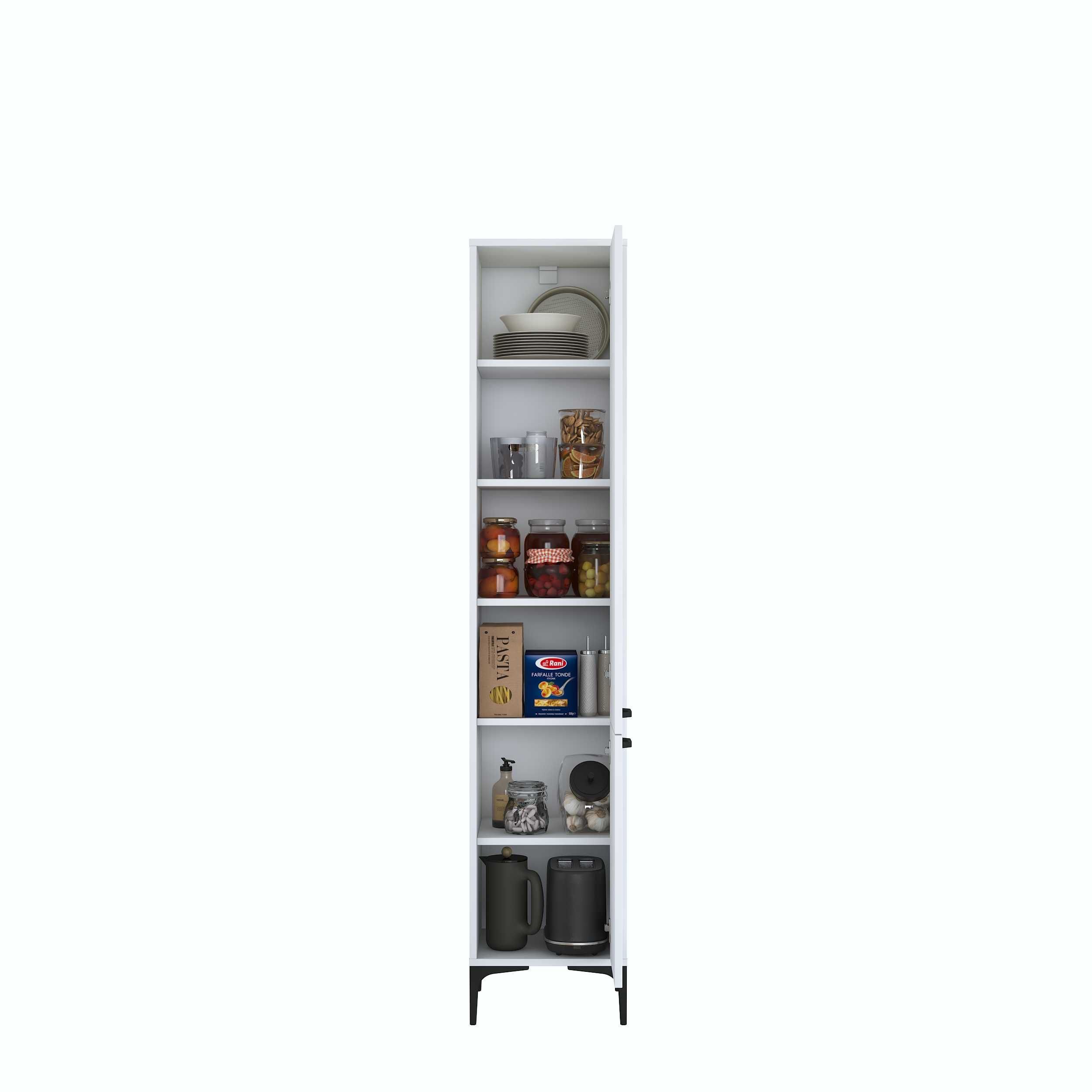 Колонен шкаф за кухня Puzzle-home 2949, Бял, 40х40х199см.