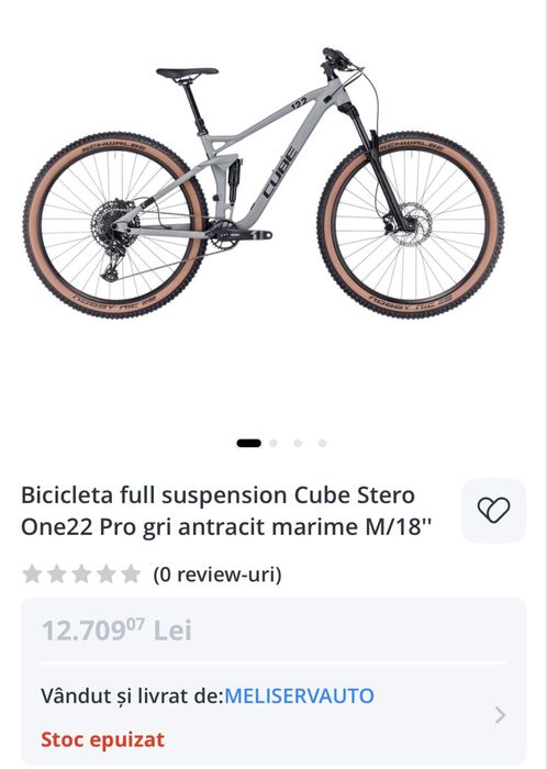 Vand bicicleta cube one22 pro marimea L